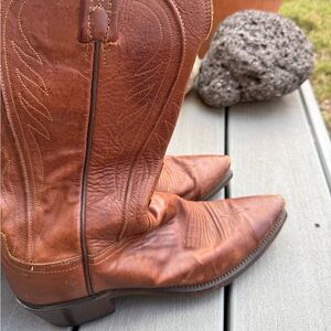 Lucchese Burnt Orange Leather Boots